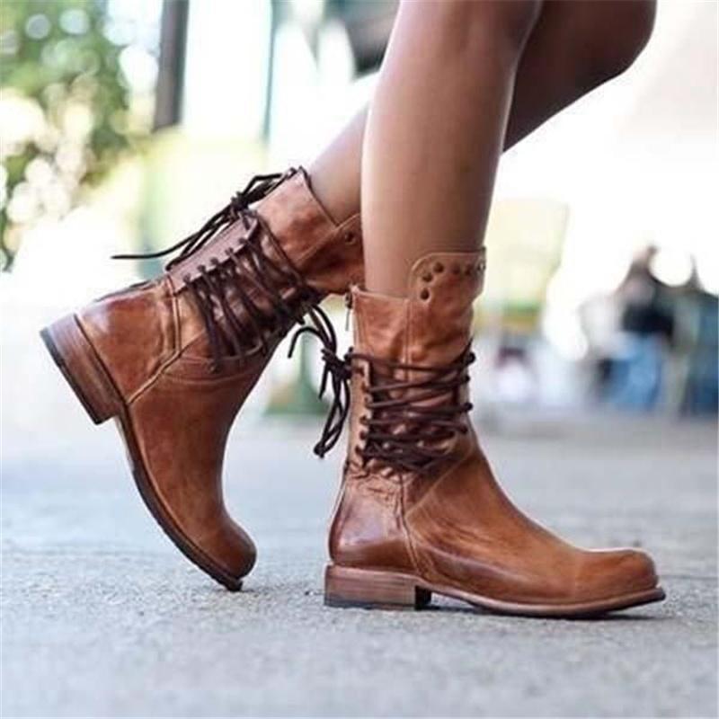 Sophia | Leather Lace-up Boots