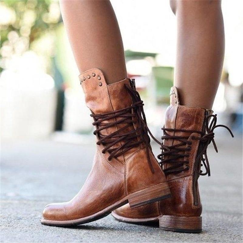 Sophia | Leather Lace-up Boots