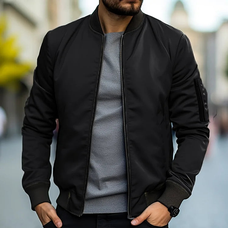 Jeremy | Men's Classic Full Zippered Bomber Jacket