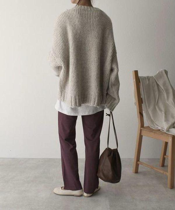 Evelina | Oversized Pocket Ivory Jumper