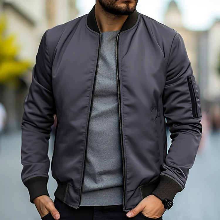 Jeremy | Men's Classic Full Zippered Bomber Jacket