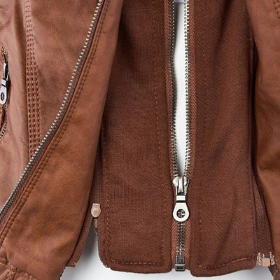 Kayla | Hooded Leather Jacket