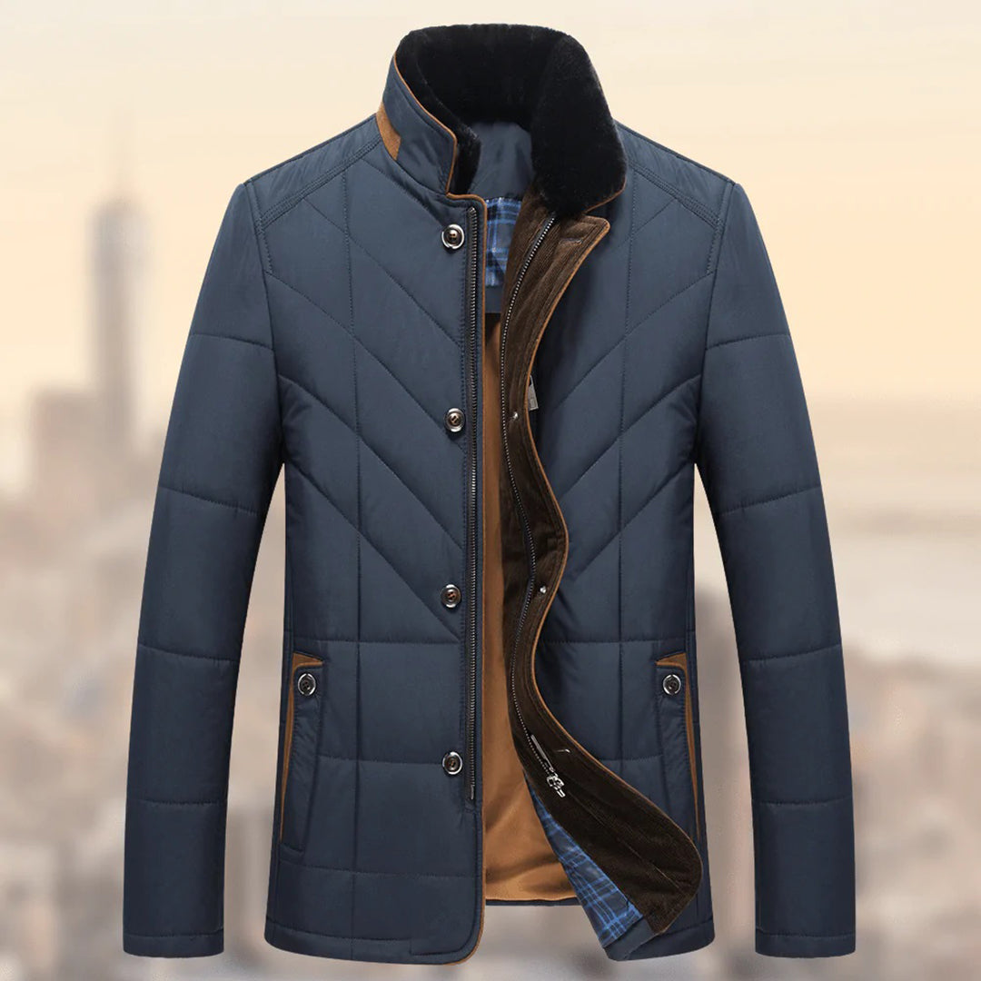 Abedee | Men's Insulated Quilted Button-Up Jacket