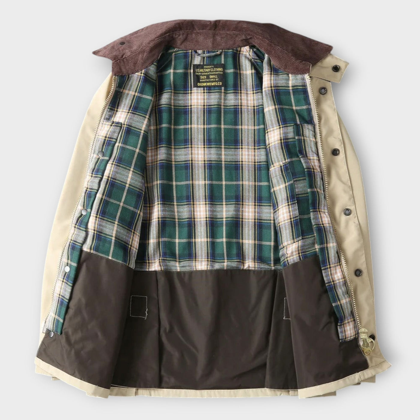 Lennard | Classic Men's Utility Jacket with Plaid Lining