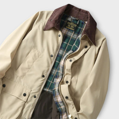 Lennard | Classic Men's Utility Jacket with Plaid Lining