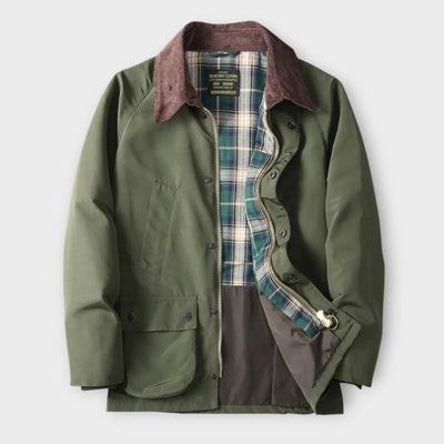 Lennard | Classic Men's Utility Jacket with Plaid Lining