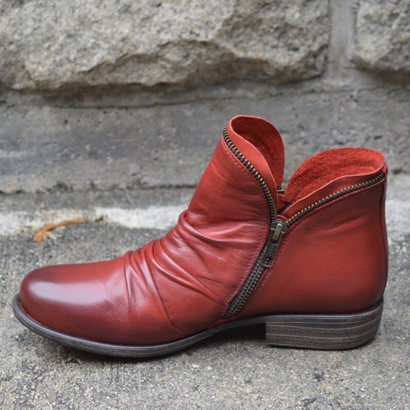 Kerstin | Orthopaedic leather boots with zip closure