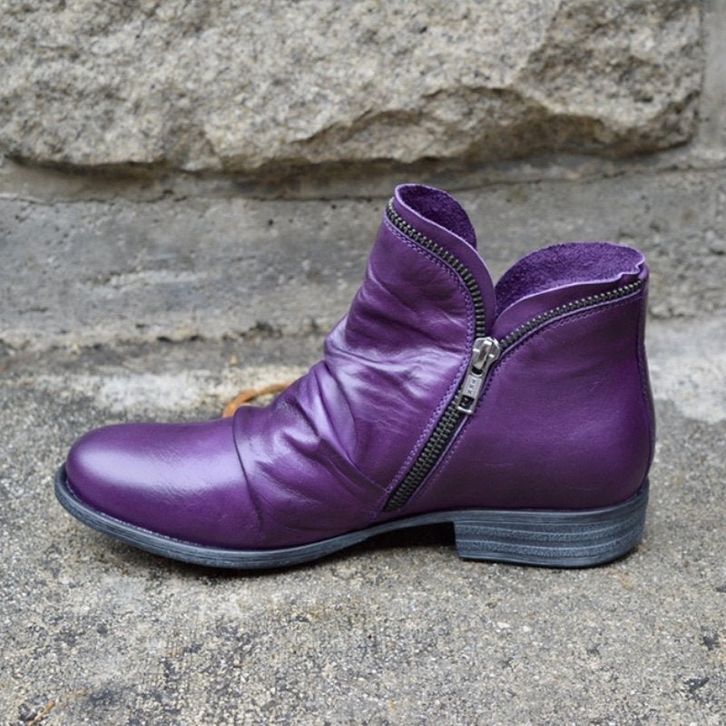 Kerstin | Orthopaedic leather boots with zip closure